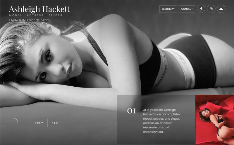 Website design - Ashleigh Hackett