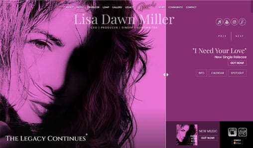 WEBSITE - LISA DAWN MILLER  -  VIEW LIVE SITE
