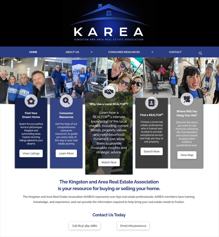 WEBSITE - KAREA REAL ESTATE  -  VIEW LIVE SITE